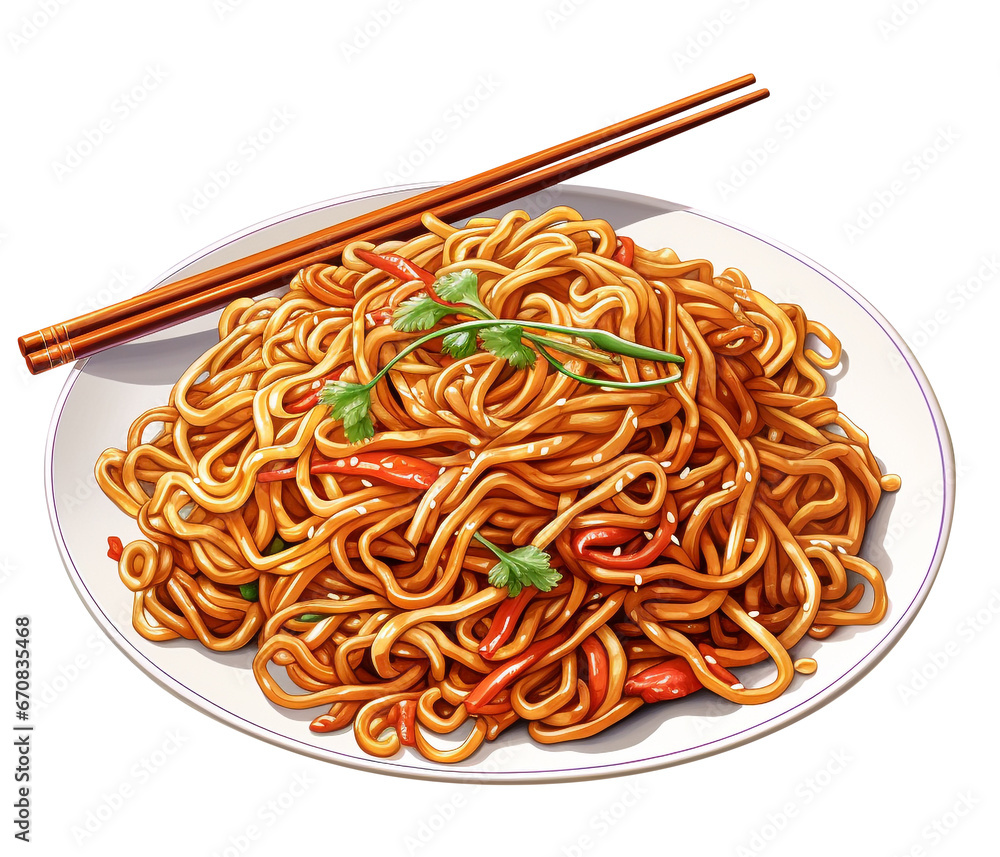 Chow Mein png Noodles png Chinese fried chow mein png Chicken chow mein