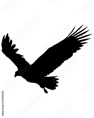Simple Flying outline eagle silhouette 