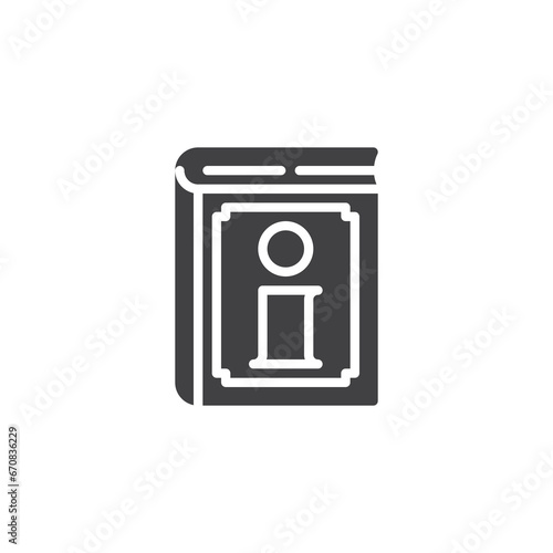 Info book vector icon.