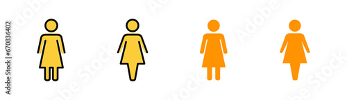 Female icon set for web and mobile app. woman sign and symbol