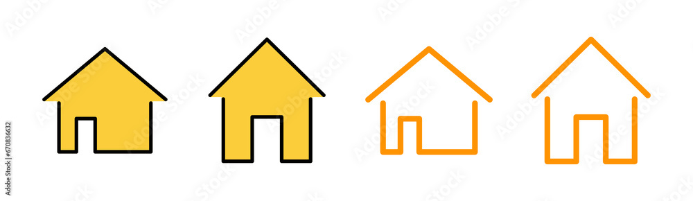 House icon set for web and mobile app. Home sign and symbol House icon set for web and mobile app. Home sign and symbol