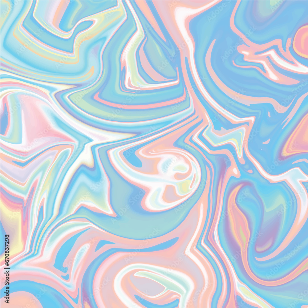 Abstract Pastel Holographic Liquid Background Abstract Pastel Holographic Liquid Background