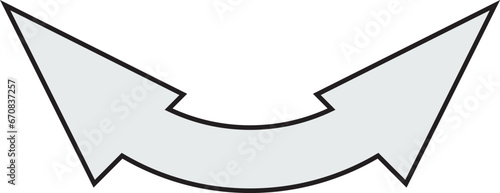 矢印＿アウトラインあり　白塗り
