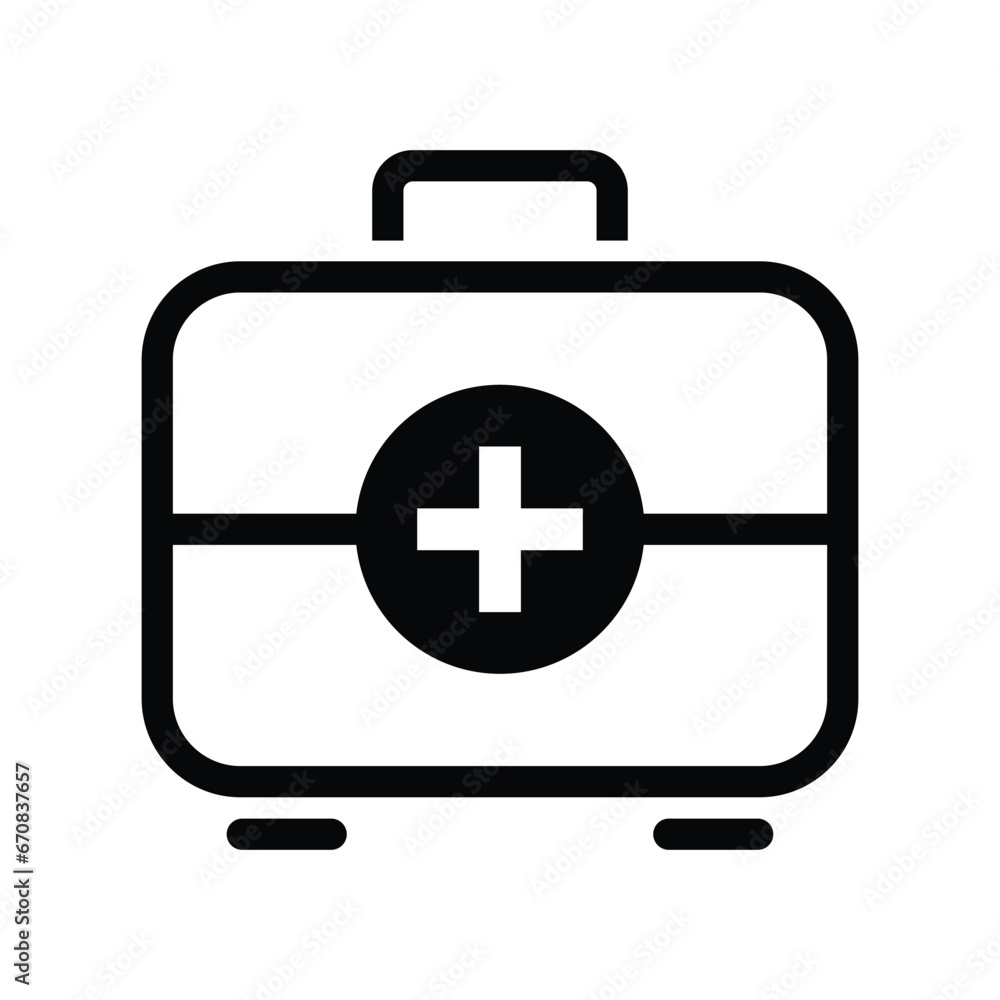 Obraz premium Medical Kit Icon Vector Design Template