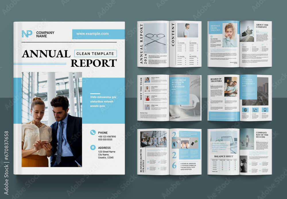 Annual Report Brochure Template Stock Template | Adobe Stock