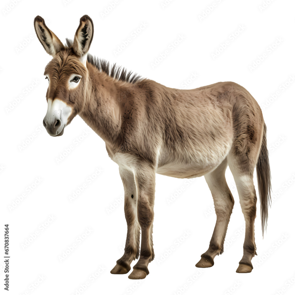 Donkey on transparent background Donkey on transparent background