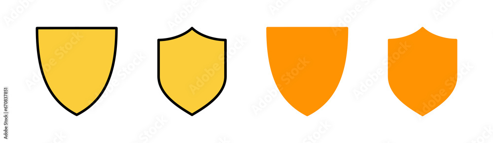 Shield icon set for web and mobile app. Protection icon. Security sign and symbol Shield icon set for web and mobile app. Protection icon. Security sign and symbol