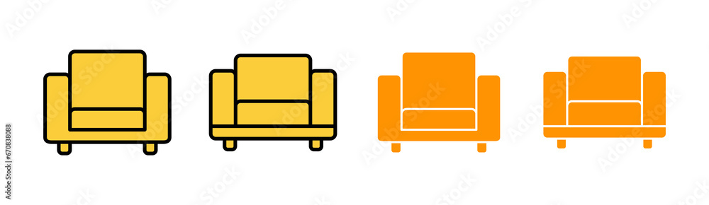 Sofa icon set for web and mobile app. sofa sign and symbol. furniture icon Sofa icon set for web and mobile app. sofa sign and symbol. furniture icon
