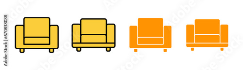 Sofa icon set for web and mobile app. sofa sign and symbol. furniture icon