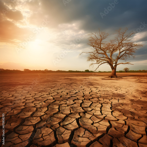 Dry season landscape illustration background