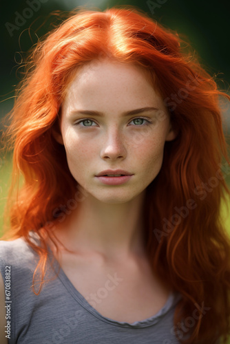 portrait of a redhead woman