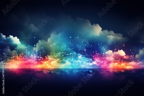 Abstract Background Technology  cloud networking  generative ai.