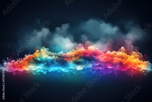 Abstract Background Technology  cloud networking  generative ai.