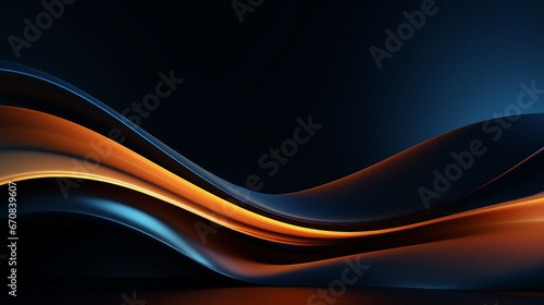 horizontal colorful abstract wave background with dark salmon, Vector 3D abstract background with paper cut shapes. Colorful carving art. Paper craft landscape with gradient fade colors. 