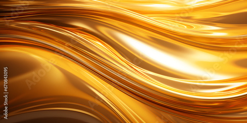 Abstract Orange Golden Wave,,Elegant Orange Wave Design