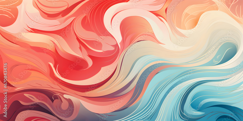 Colorful line art illustration background