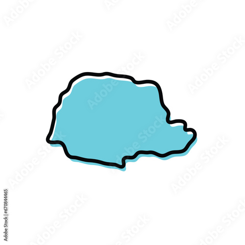 State of Parana map vector illustration. Brazil state map.