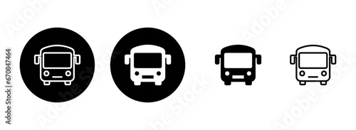 Bus icon set illustration. bus sign and symbol. transport symbol