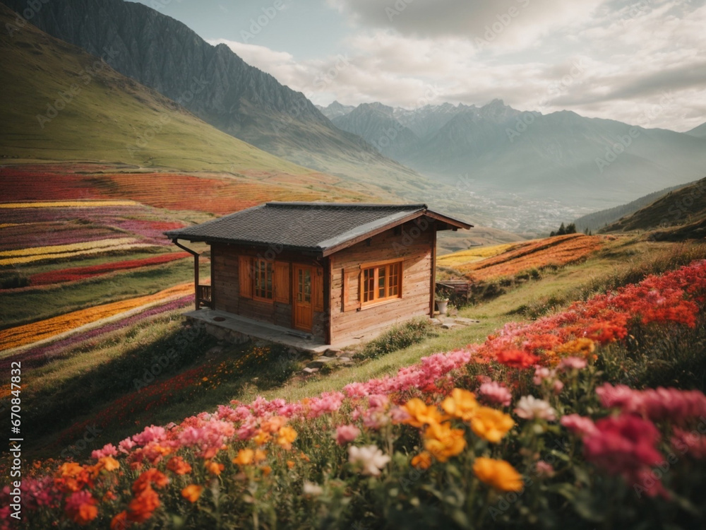 Fototapeta premium House in the mountain