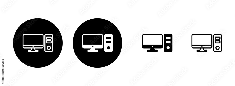 Computer icon set illustration. computer monitor sign and symbol Computer icon set illustration. computer monitor sign and symbol