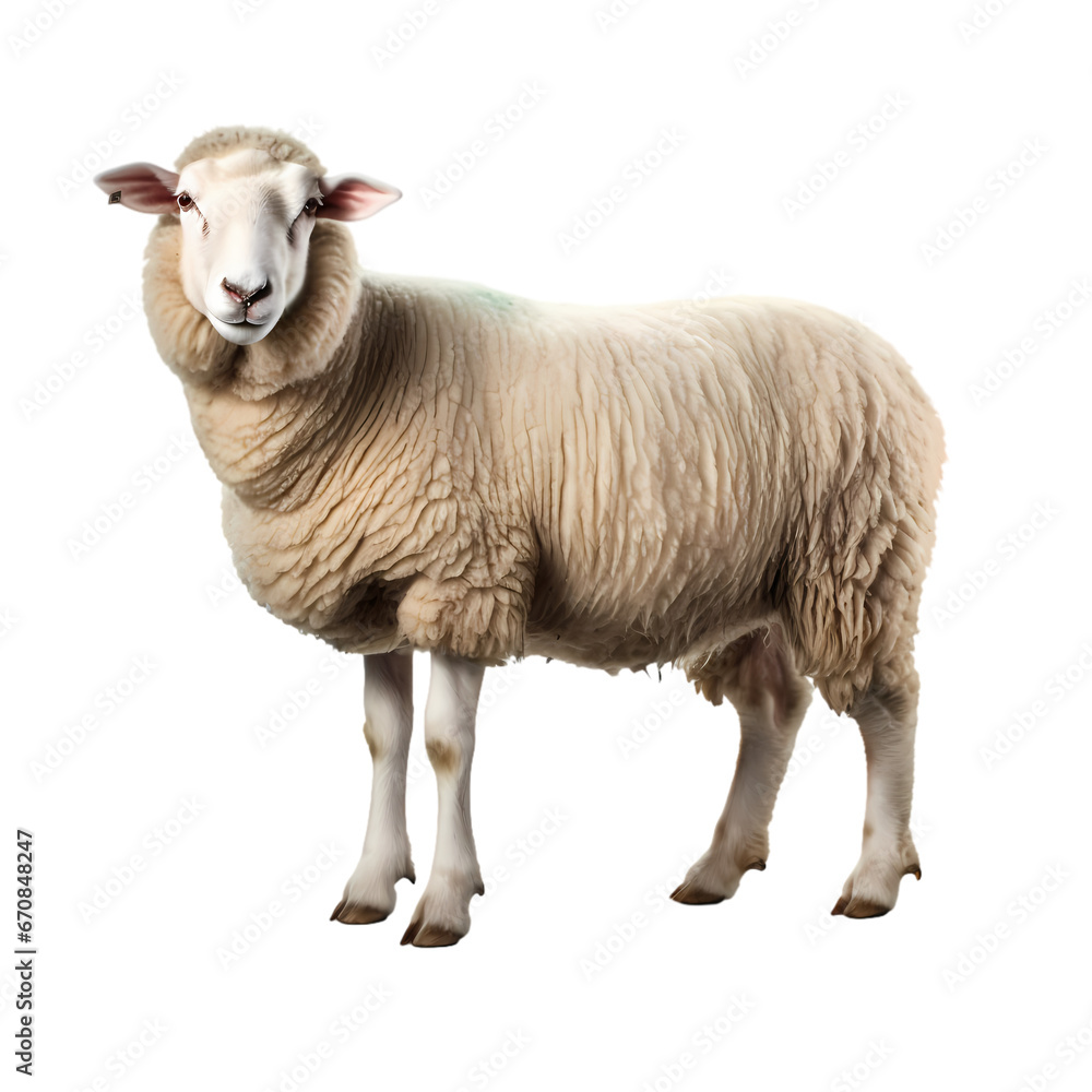 Fototapeta premium Sheep on transparent background