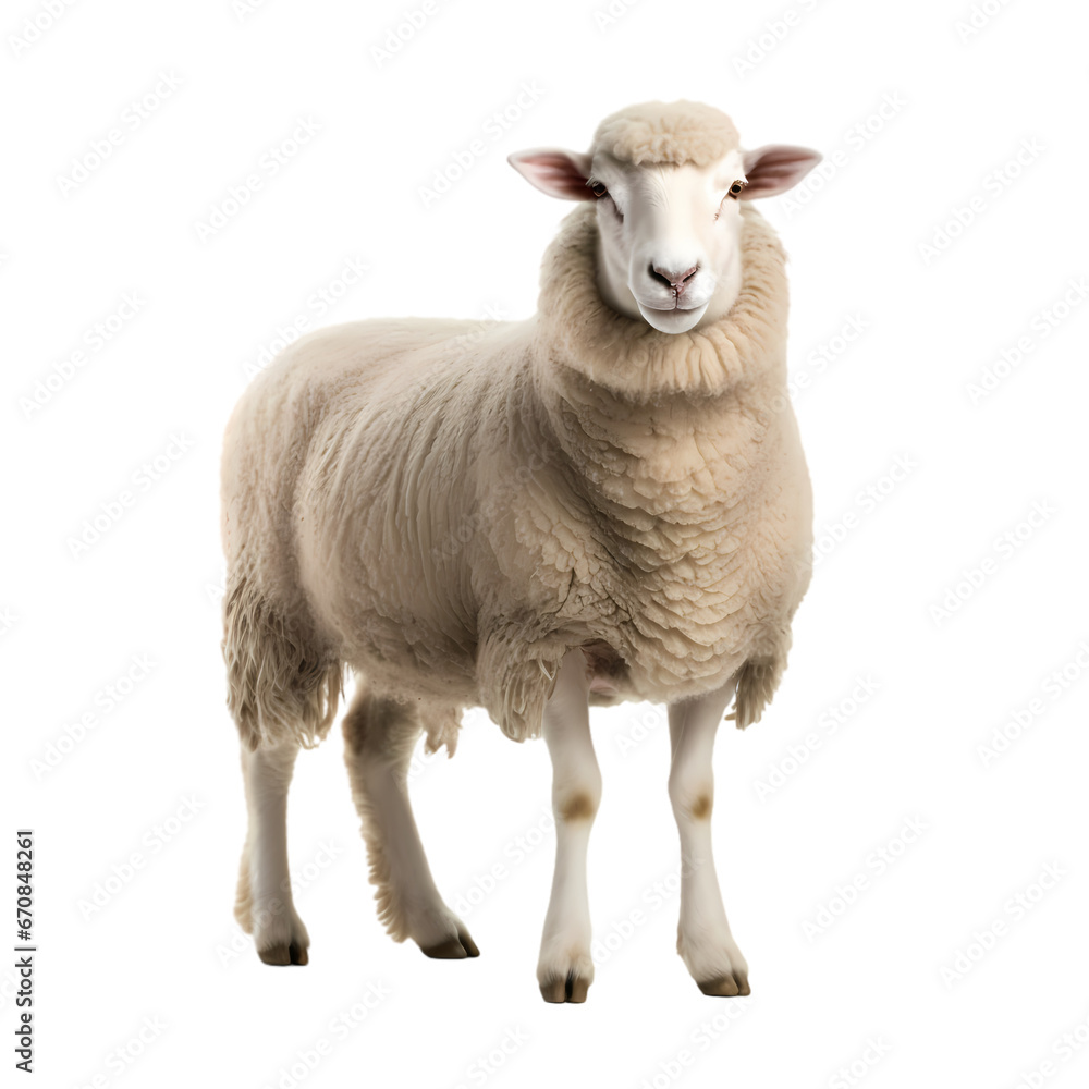 Sheep on transparent background