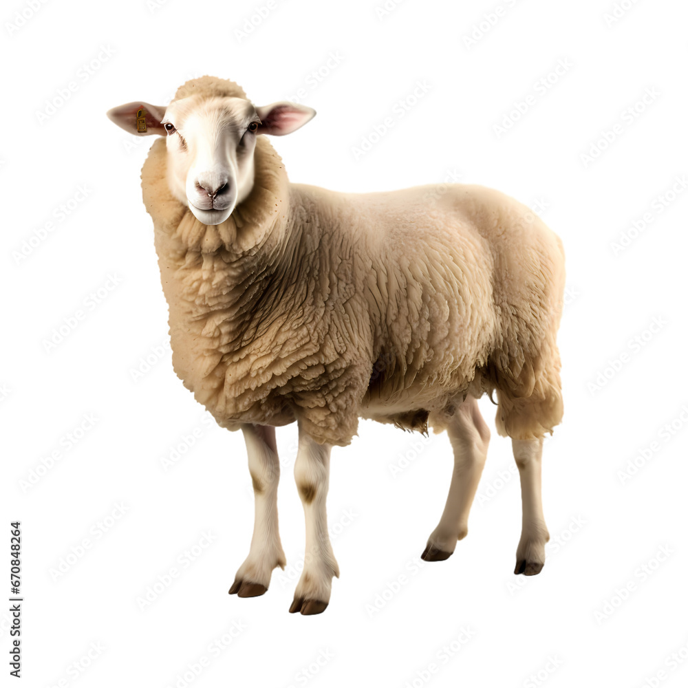 Fototapeta premium Sheep on transparent background