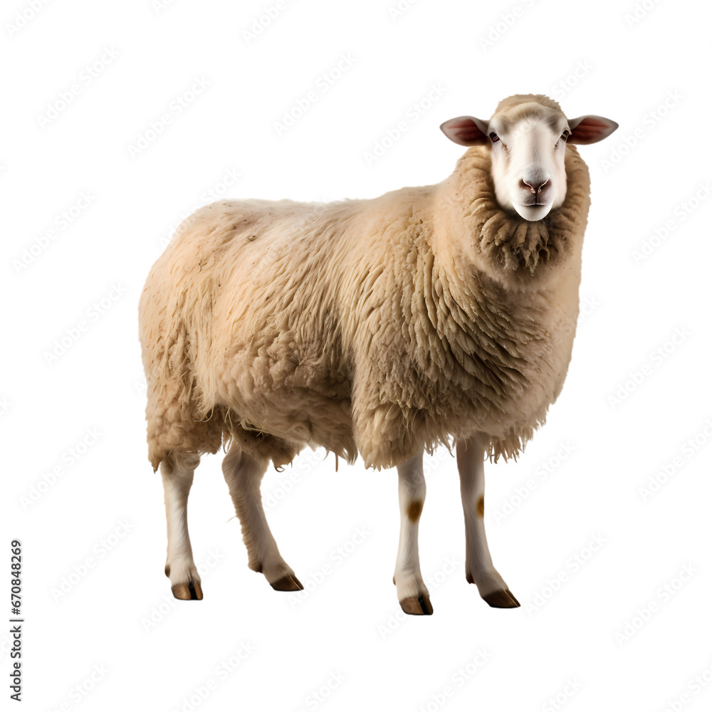Sheep on transparent background