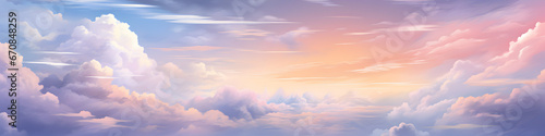 Colorful pastel clouds illustration background