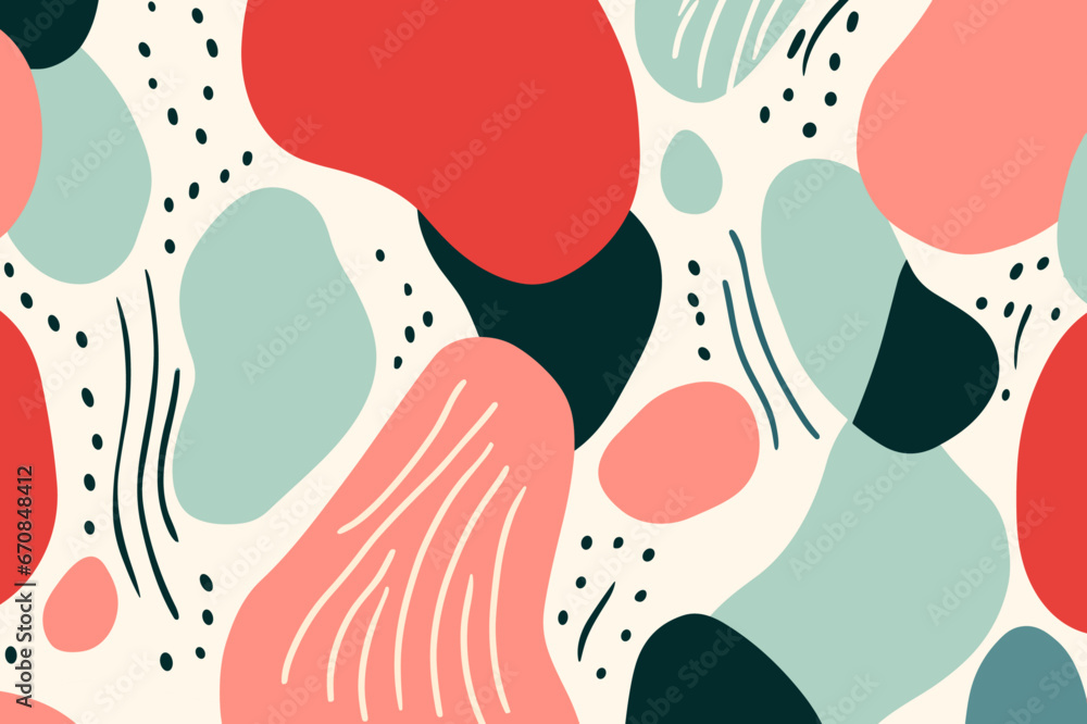 Abstract seamless pattern background. Good for fashion fabrics, children’s clothing, T-shirts, postcards, email header, wallpaper, banner, posters, events, covers, and more.