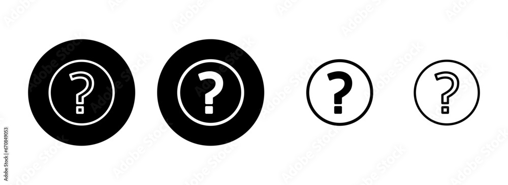 Question icon set illustration. question mark sign and symbol Question icon set illustration. question mark sign and symbol
