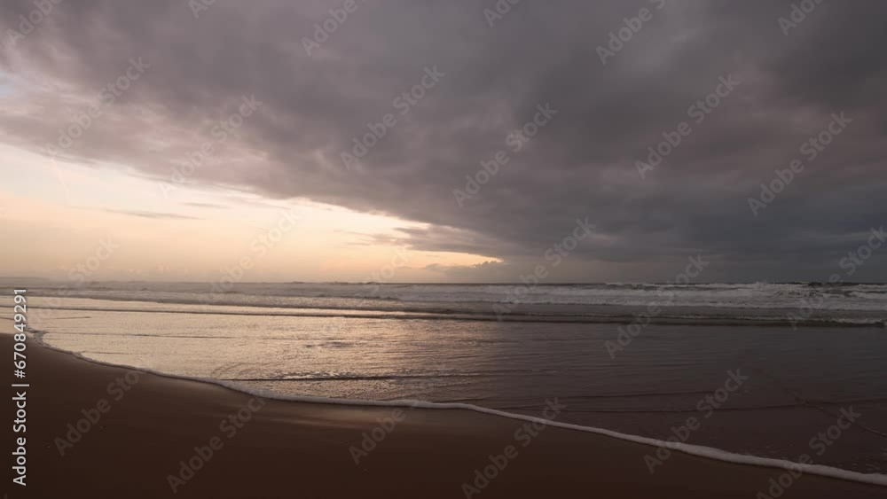 Peaceful and Relaxing Sunset at the beach with colorful reflections Peaceful and Relaxing Sunset at the beach with colorful reflections
