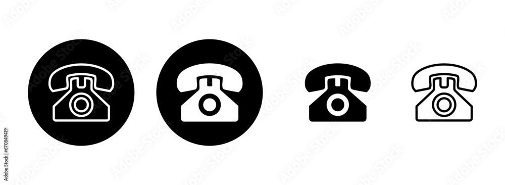 Telephone icon set illustration. phone sign and symbol Telephone icon set illustration. phone sign and symbol