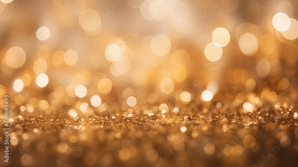 Abstract golden bokeh Christmas background