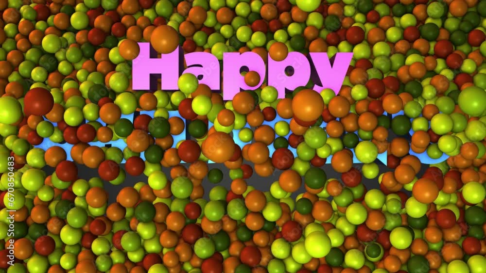 High Angle View Happy Children's Day 3d Text Reveal Pushing Orange Green Colorful Ball Pit Background 3d Rendering High Angle View Happy Children's Day 3d Text Reveal Pushing Orange Green Colorful Ball Pit Background 3d Rendering
