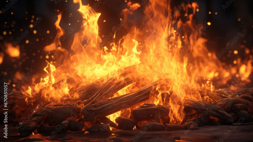 Close up of a fire in a fireplace Close up of a fire in a fireplace