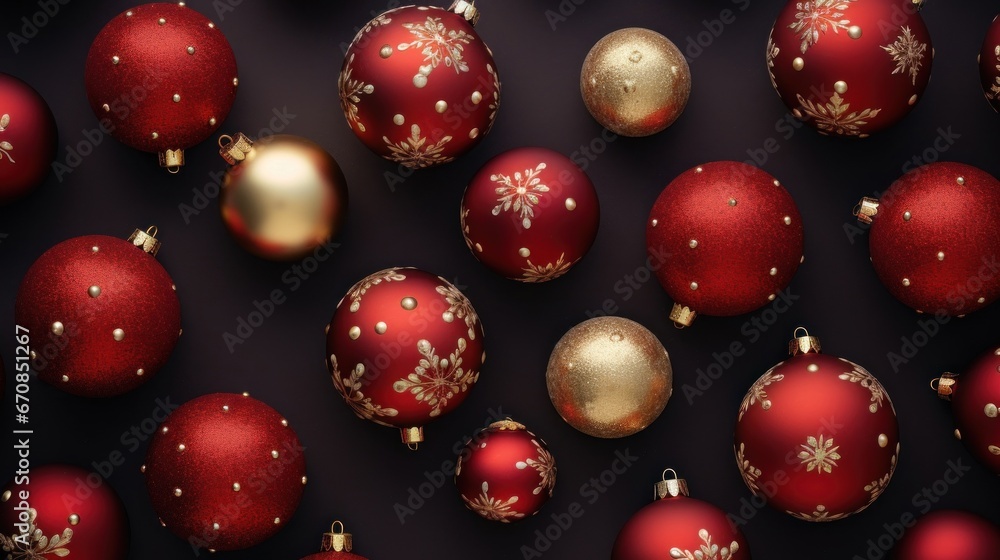 Red and gold Christmas ornaments Red and gold Christmas ornaments