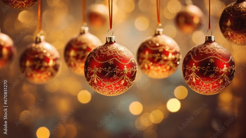 Red and gold Christmas ornaments Red and gold Christmas ornaments