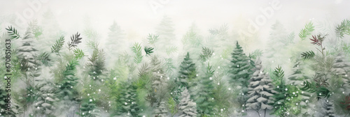 Green winter banner © tashechka