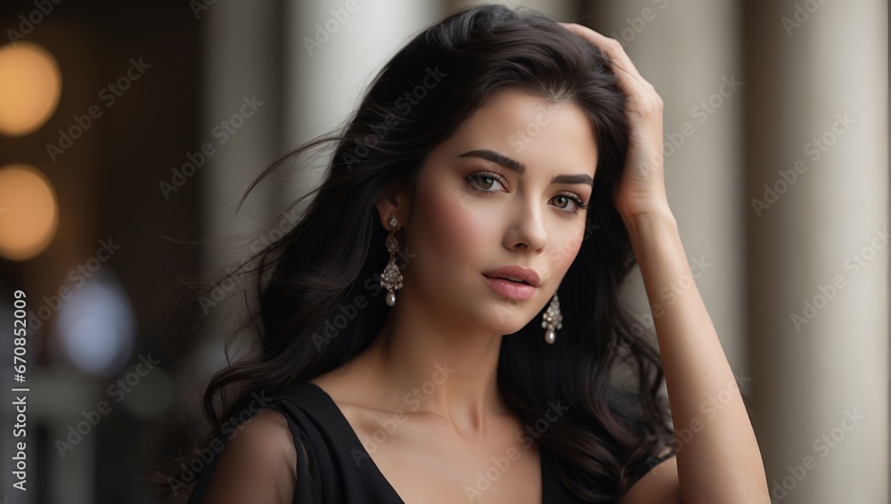 Timeless Charm: Close-Up of a Gorgeous American Woman Timeless Charm: Close-Up of a Gorgeous American Woman
