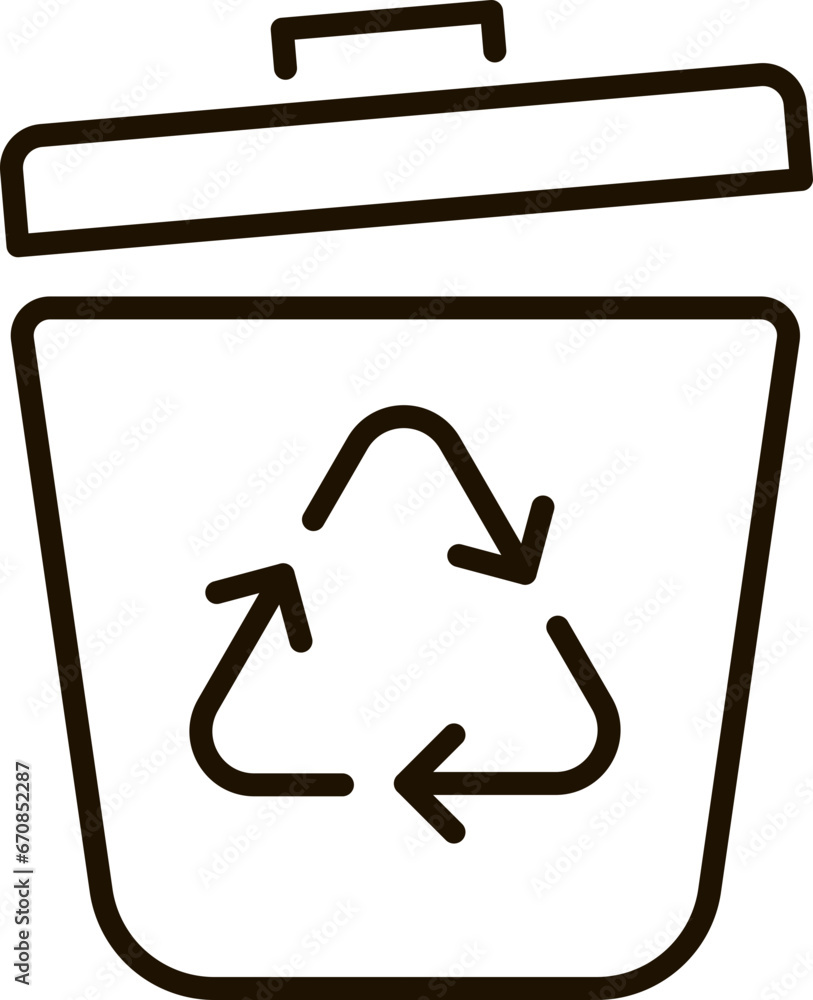 trash waste line icon illustration trash waste line icon illustration
