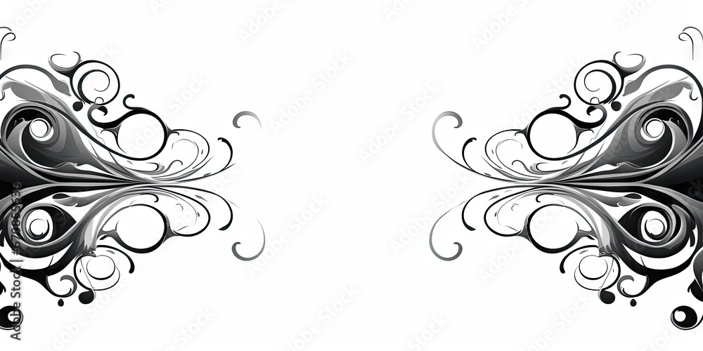 Vintage elegance. Ornate floral design on white background for invitations and labels. Timeless charm. Calligraphic ornaments in classic decorative frames. Victorian style design for certificates