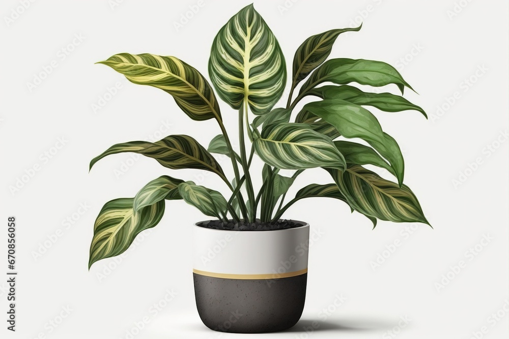 a green house plant in a pot on a white background a green house plant in a pot on a white background