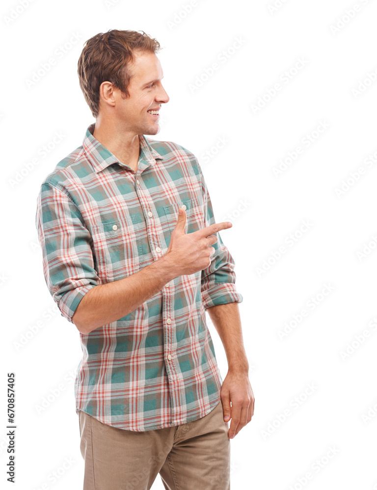 Hand pointing, smile and man with sign, promo or information on isolated, transparent or png background. Happy, announcement and guy show platform, timeline or checklist, coming soon or news deal Hand pointing, smile and man with sign, promo or information on isolated, transparent or png background. Happy, announcement and guy show platform, timeline or checklist, coming soon or news deal