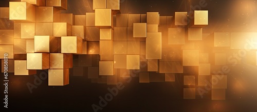 Golden background shapes