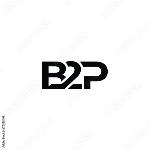 Minimalist B2P Letter Logo. Usable for Business Logo. Monogram Element