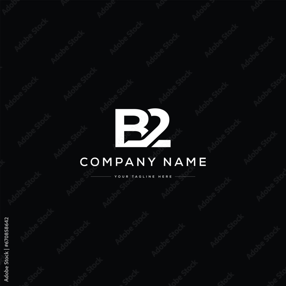 Monogram B2 Letter Logo Design. Usable for Business Logo. Logo Element Monogram B2 Letter Logo Design. Usable for Business Logo. Logo Element