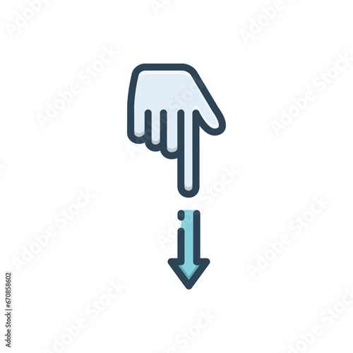 Color illustration icon for allude