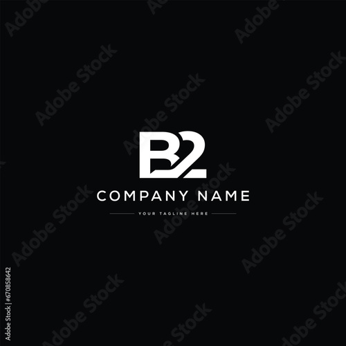 Monogram B2 Letter Logo Design. Usable for Business Logo. Logo Element