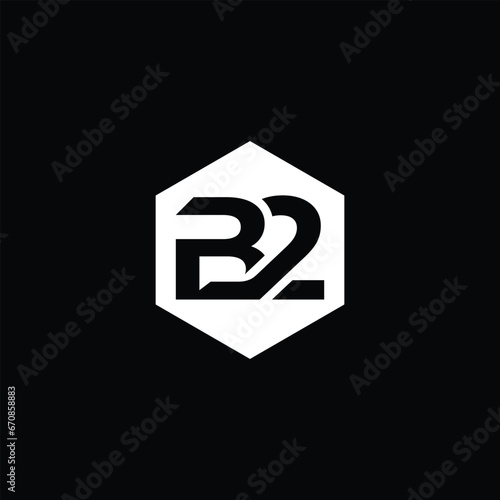 Monogram B2 Letter Logo Design. Usable for Business Logo. Logo Element